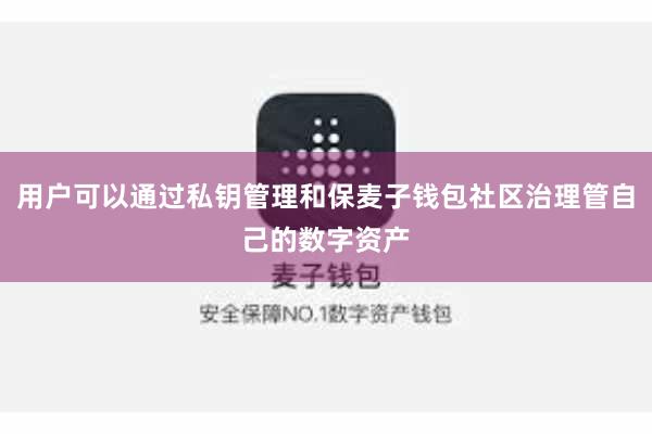 用户可以通过私钥管理和保麦子钱包社区治理管自己的数字资产